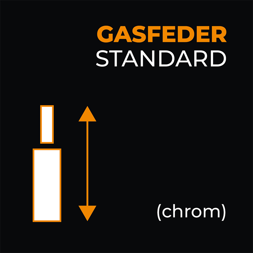 Gasfeder Chrom Standard