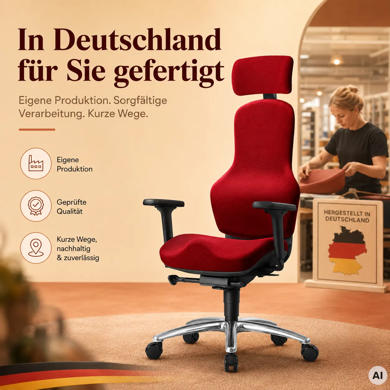 Ortholetic - Orthopädischer Hüft-Bürostuhl
