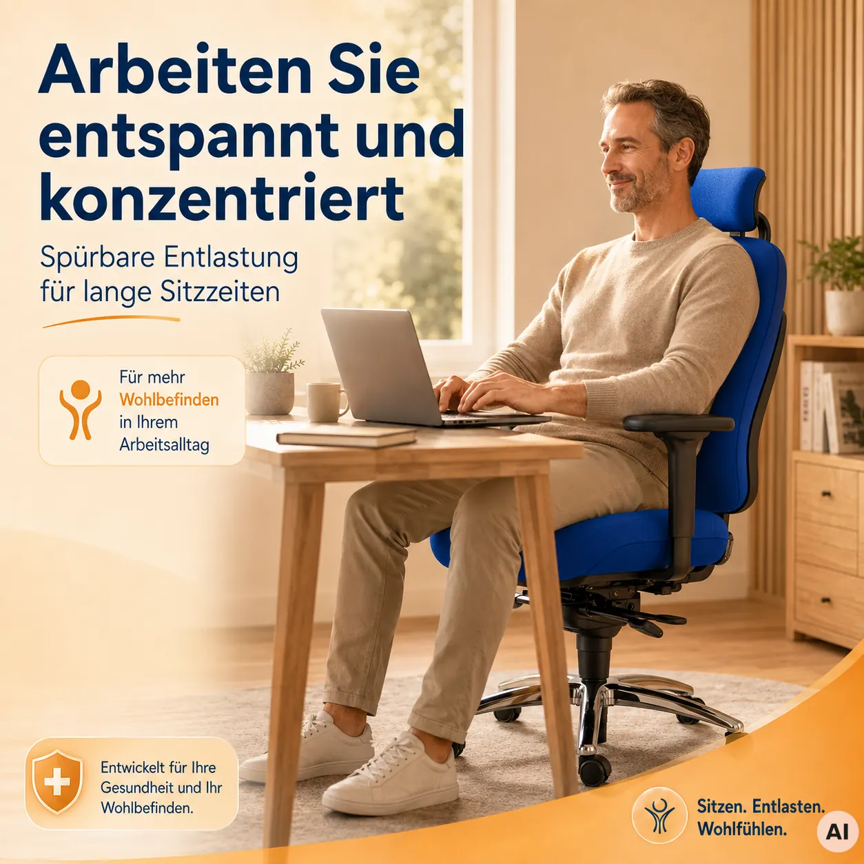 Office - Bürostuhl bei Prostataerkrankung